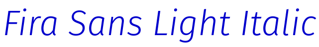 Fira Sans Light Italic Schriftart